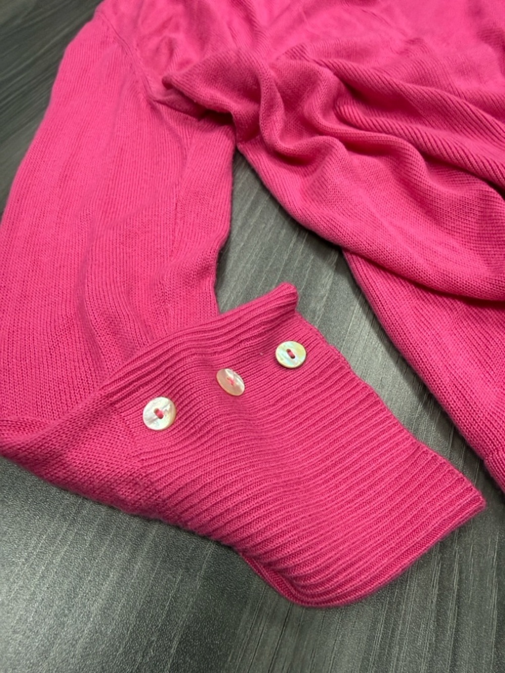 Cyrus Vibrant Hot Pink Open-Front Cardigan Sweater Size XS - Picture 3 of 7